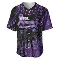 Australia Alzheimer's and Brain Awareness Personalised Baseball Jersey Elephant Forget-Me-Not Aboriginal Art
