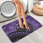 Australia Alzheimer's and Brain Awareness Bathroom Set Elephant Forget-Me-Not Aboriginal Art