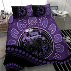 Australia Alzheimer's and Brain Awareness Bedding Set Elephant Forget-Me-Not Aboriginal Art