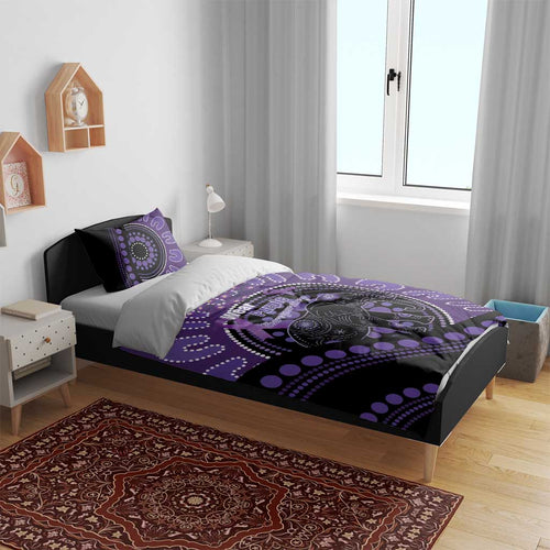 Australia Alzheimer's and Brain Awareness Bedding Set Elephant Forget-Me-Not Aboriginal Art