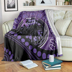 Australia Alzheimer's and Brain Awareness Blanket Elephant Forget-Me-Not Aboriginal Art