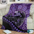 Australia Alzheimer's and Brain Awareness Blanket Elephant Forget-Me-Not Aboriginal Art
