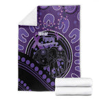 Australia Alzheimer's and Brain Awareness Blanket Elephant Forget-Me-Not Aboriginal Art