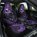 Australia Alzheimer's and Brain Awareness Car Seat Cover Elephant Forget-Me-Not Aboriginal Art