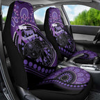 Australia Alzheimer's and Brain Awareness Car Seat Cover Elephant Forget-Me-Not Aboriginal Art