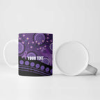 Australia Alzheimer's and Brain Awareness Personalised Ceramic Mug Elephant Forget-Me-Not Aboriginal Art