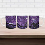 Australia Alzheimer's and Brain Awareness Personalised Ceramic Mug Elephant Forget-Me-Not Aboriginal Art