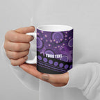 Australia Alzheimer's and Brain Awareness Personalised Ceramic Mug Elephant Forget-Me-Not Aboriginal Art