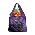 Australia Alzheimer's and Brain Awareness Grocery Bag Elephant Forget-Me-Not Aboriginal Art