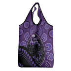 Australia Alzheimer's and Brain Awareness Grocery Bag Elephant Forget-Me-Not Aboriginal Art