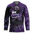 Australia Alzheimer's and Brain Awareness Personalised Hockey Jersey Elephant Forget-Me-Not Aboriginal Art
