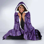 Australia Alzheimer's and Brain Awareness Hooded Blanket Elephant Forget-Me-Not Aboriginal Art