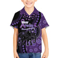 Australia Alzheimer's and Brain Awareness Personalised Kid Hawaiian Shirt Elephant Forget-Me-Not Aboriginal Art