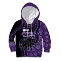 Australia Alzheimer's and Brain Awareness Personalised Kid Hoodie Elephant Forget-Me-Not Aboriginal Art