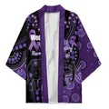 Australia Alzheimer's and Brain Awareness Personalised Kimono Elephant Forget-Me-Not Aboriginal Art