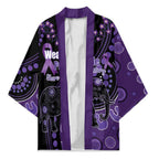 Australia Alzheimer's and Brain Awareness Personalised Kimono Elephant Forget-Me-Not Aboriginal Art