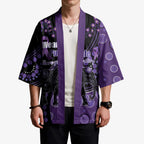Australia Alzheimer's and Brain Awareness Personalised Kimono Elephant Forget-Me-Not Aboriginal Art