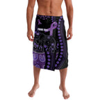 Australia Alzheimer's and Brain Awareness Personalised Lavalava Elephant Forget-Me-Not Aboriginal Art