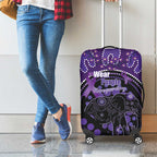 Australia Alzheimer's and Brain Awareness Luggage Cover Elephant Forget-Me-Not Aboriginal Art