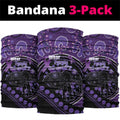Australia Alzheimer's and Brain Awareness Neck Gaiter Elephant Forget-Me-Not Aboriginal Art
