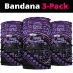 Australia Alzheimer's and Brain Awareness Neck Gaiter Elephant Forget-Me-Not Aboriginal Art