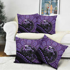 Australia Alzheimer's and Brain Awareness Pillow Cover Elephant Forget-Me-Not Aboriginal Art