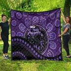 Australia Alzheimer's and Brain Awareness Quilt Elephant Forget-Me-Not Aboriginal Art