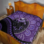 Australia Alzheimer's and Brain Awareness Quilt Elephant Forget-Me-Not Aboriginal Art
