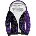 Australia Alzheimer's and Brain Awareness Personalised Sherpa Hoodie Elephant Forget-Me-Not Aboriginal Art