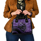 Australia Alzheimer's and Brain Awareness Shoulder Handbag Elephant Forget-Me-Not Aboriginal Art