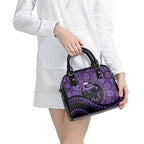 Australia Alzheimer's and Brain Awareness Shoulder Handbag Elephant Forget-Me-Not Aboriginal Art