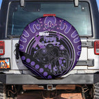 Australia Alzheimer's and Brain Awareness Spare Tire Cover Elephant Forget-Me-Not Aboriginal Art