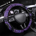 Australia Alzheimer's and Brain Awareness Steering Wheel Cover Elephant Forget-Me-Not Aboriginal Art
