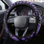 Australia Alzheimer's and Brain Awareness Steering Wheel Cover Elephant Forget-Me-Not Aboriginal Art