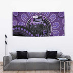 Australia Alzheimer's and Brain Awareness Tapestry Elephant Forget-Me-Not Aboriginal Art