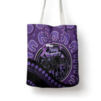 Australia Alzheimer's and Brain Awareness Tote Bag Elephant Forget-Me-Not Aboriginal Art