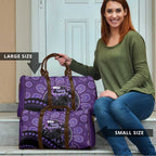 Australia Alzheimer's and Brain Awareness Travel Bag Elephant Forget-Me-Not Aboriginal Art