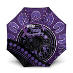 Australia Alzheimer's and Brain Awareness Umbrella Elephant Forget-Me-Not Aboriginal Art