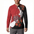 Kiwi New Zealand Personalised Button Sweatshirt NZ Map Pohutukawa Fern Maori Pattern