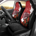 Kiwi New Zealand Personalised Car Seat Cover NZ Map Pohutukawa Fern Maori Pattern