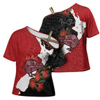 Kiwi New Zealand Personalised Cross Shoulder Shirt NZ Map Pohutukawa Fern Maori Pattern
