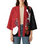 Kiwi New Zealand Personalised Kimono NZ Map Pohutukawa Fern Maori Pattern