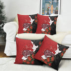 Kiwi New Zealand Personalised Pillow Cover NZ Map Pohutukawa Fern Maori Pattern
