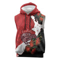 Kiwi New Zealand Personalised Sleeveless Hoodie NZ Map Pohutukawa Fern Maori Pattern