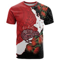 Kiwi New Zealand Personalised T Shirt NZ Map Pohutukawa Fern Maori Pattern