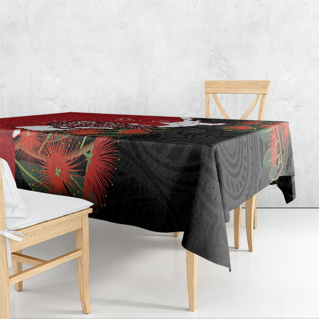 Kiwi New Zealand Personalised Tablecloth NZ Map Pohutukawa Fern Maori Pattern