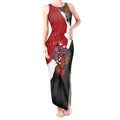 Kiwi New Zealand Personalised Tank Maxi Dress NZ Map Pohutukawa Fern Maori Pattern