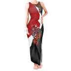 Kiwi New Zealand Personalised Tank Maxi Dress NZ Map Pohutukawa Fern Maori Pattern