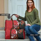 Kiwi New Zealand Personalised Travel Bag NZ Map Pohutukawa Fern Maori Pattern