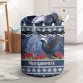 New Zealand Tui Bird Christmas Laundry Basket Pohutukawa Xmas Tree Meri Kirihimete